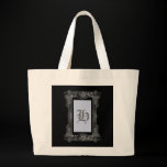 " B " MONOGRAM CANVAS BAG.