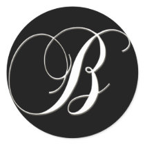 B monogram - elegant black and white stickers by aslentz B monogram - elegant black and white stickers