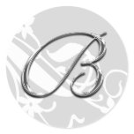 B Monogram Letter Wedding Envelope Seal Sticker