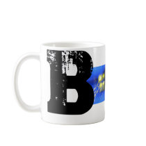 B - monogram mugs