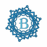 B Monogram Snowflake embroidered womens shirt