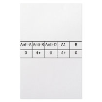 B negative personalized stationery