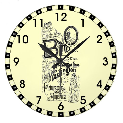 B&O RailroadThe Model Fast Line 1869 Wall Clock Zazzle