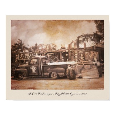 B.O.'s Fishwagon Key West Poster by aura2000