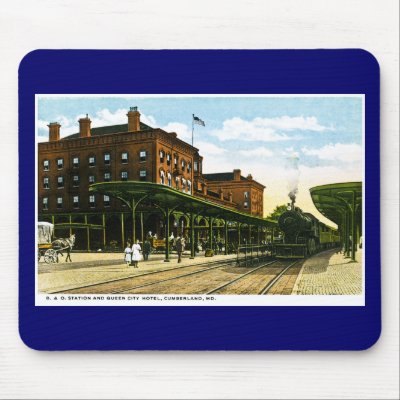 B&O Station, Cumberland, Maryland Mousepad by scenesfromthepast