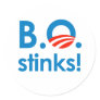 B.O. Stinks / Anti-Obama Round Stickers