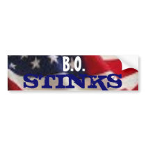 B.O., STINKS bumper stickers