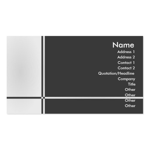 B-Professional Profile Card Business Cards (front side)
