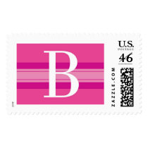 B Red Stripe Monogram Stamp