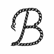"B" Rope Alphabet 2.5" embroidered shirts by ZazzleEmbroidery "B" Rope Alphabet 2.5" embroidered shirts