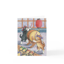 B & T #50 Taiko Drummers Birthday Note cards by bettymatsumotoschuch B & T #50 Taiko Drummers Birthday Note cards