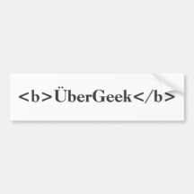 <b>UberGeek</b> Bumper Stickers