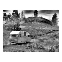 B&W 56 Shasta Canned Ham posters by ClassicTrailerArt B&W 56 Shasta Canned Ham posters