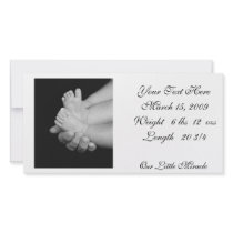B&W Babys Feet Photo Card photo cards by TheInspiredEdge B&W Babys Feet Photo Card photo cards