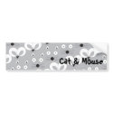B&W Cat & Mouse Bumper Sticker bumper stickers