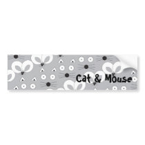B&W Cat & Mouse Bumper Sticker bumper stickers by RLMdesignes B&W Cat & Mouse Bumper Sticker bumper stickers