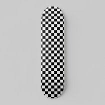 B&W Checkerboard Skateboard Deck