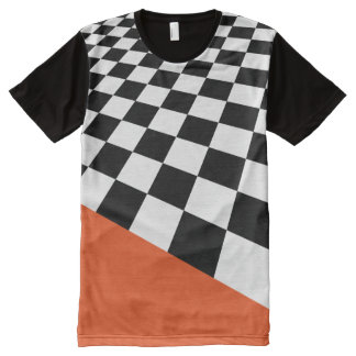 checkerboard button up shirt