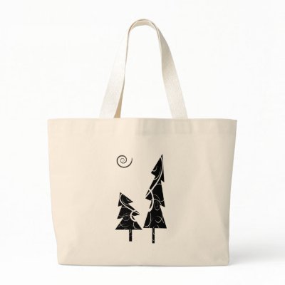 b&w Christmas trees Bag by VioDeSign