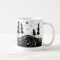 b&w Christmas trees mugs by VioDeSign b&w Christmas trees mugs