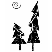 b&w Christmas trees t-shirts by VioDeSign b&w Christmas trees t-shirts