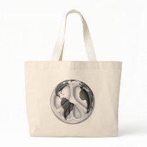 B&W Earth-peace sign bags by Curious_Dreams B&W Earth-peace sign bags