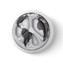 B&W Earth-peace sign buttons by Curious_Dreams B&W Earth-peace sign buttons