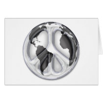 B&W Earth-peace sign cards