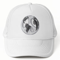 B&W Earth-peace sign hats by Curious_Dreams B&W Earth-peace sign hats