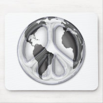 B&W Earth-peace sign mousepads by Curious_Dreams B&W Earth-peace sign mousepads