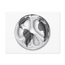 B&W Earth-peace sign postcards by Curious_Dreams B&W Earth-peace sign postcards