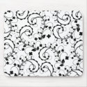 b&w floral pattern mousepads by VioDeSign b&w floral pattern mousepads