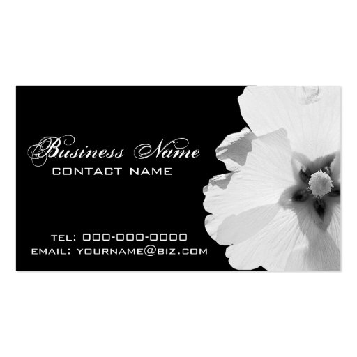 B/W Flower Photography Business Card