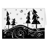 b&w forest cards
