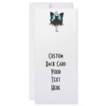 B&W Goth Ballerina & Blue Butterfly Wings Full Color Rack Card