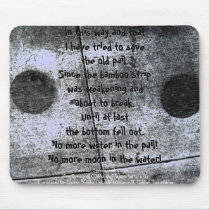 B/W Haiku XOX Mousepad mousepads