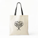 B&W Heart Tote bags by cathie10 B&W Heart Tote bags