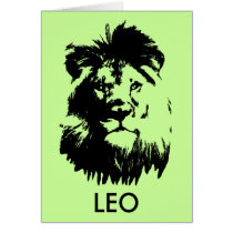 B & W Lion cards