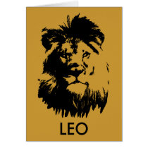 B & W Lion cards