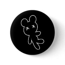 B&W Little Deadee Voodoo Teddy buttons
