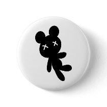 B&W Little Deadee Voodoo Teddy buttons