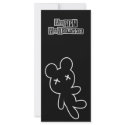 B&W Little Deadee Voodoo Teddy Happy Halloween rack cards