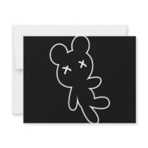 B&W Little Deadee Voodoo Teddy invitations