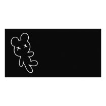 B&W Little Deadee Voodoo Teddy photo cards