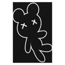 B&W Little Deadee Voodoo Teddy stationery by VoXeeD B&W Little Deadee Voodoo Teddy stationery