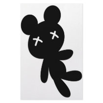 B&W Little Deadee Voodoo Teddy stationery by VoXeeD B&W Little Deadee Voodoo Teddy stationery