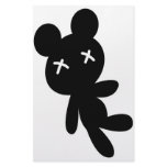 B&W Little Deadee Voodoo Teddy Personalized Stationery