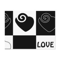 b&w LOVE_card postcards