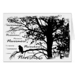 B&W Nevermore Raven Silhouette Card