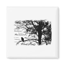 B&W Nevermore Raven Silhouette magnets by VoXeeD B&W Nevermore Raven Silhouette magnets